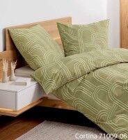 Janine Soft-Cotton Bettwäsche CORTINA 71009 oliv salbei