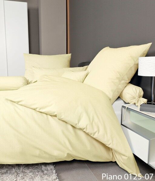 Janine Janine Mako-Soft-Seersucker Bettwäsche PIANO 0125 creme Größe:  15x4 günstig online kaufen