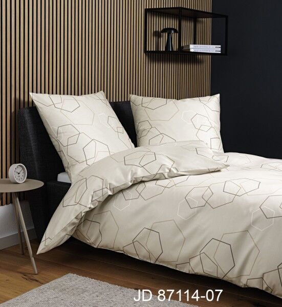 Janine Janine Mako-Satin Bettwäsche J. D. 87114 naturell Größe:  200x200 cm günstig online kaufen