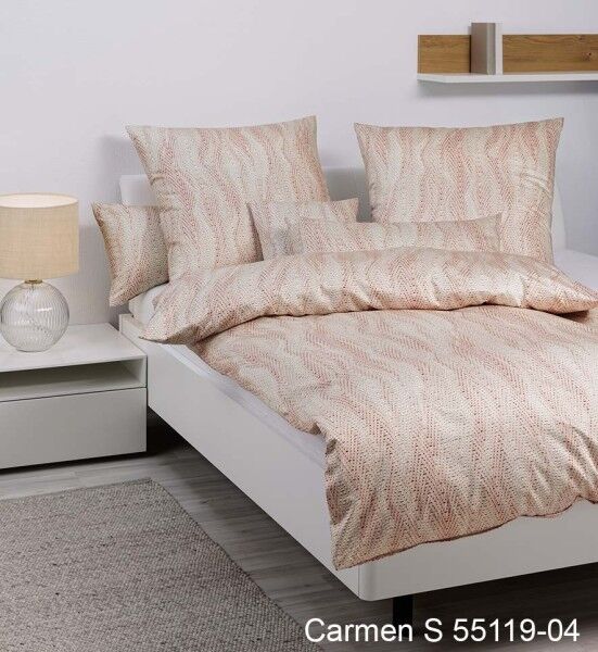 Janine Janine Interlock-Jersey Bettwäsche CARMEN S 55119 beige koralle Größ günstig online kaufen