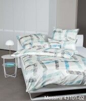 Mako-Satin Bettwäsche MESSINA 43101 kristallblau mondnebel