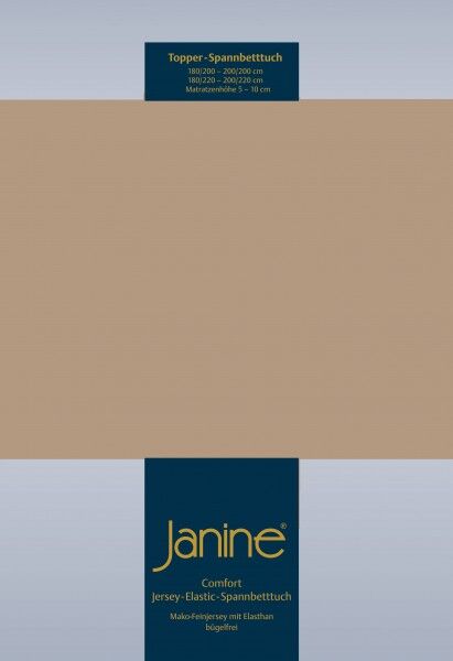 Janine Topper-Spannbetttuch 5001 (für Box-Spring Betten) nougat
