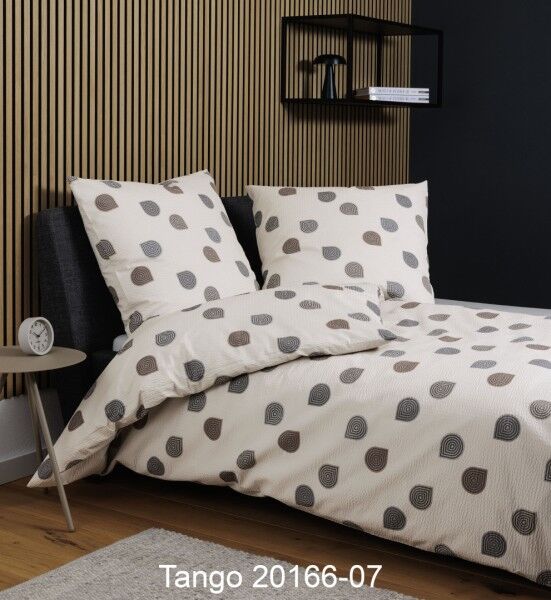 Janine Janine Mako-Soft-Seersucker Bettwäsche TANGO 20166 taupe sand Größe: günstig online kaufen