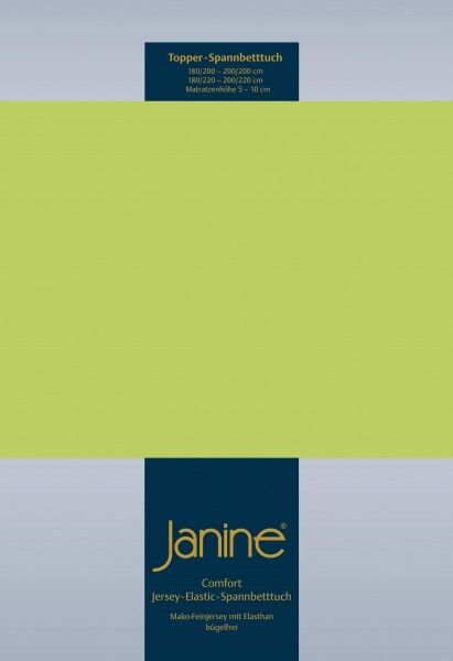 Janine Topper-Spannbetttuch 5001 (für Box-Spring Betten) apfelgrün