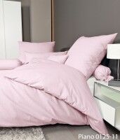 Janine Mako-Soft-Seersucker Bettwäsche PIANO 0125 zartrosa