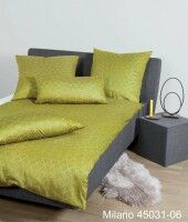 Janine Mako-Satin Bettwäsche MILANO 45031 bernsteingrün aurora