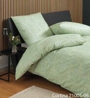 Janine Soft-Cotton Bettwäsche CORTINA 71005 grün