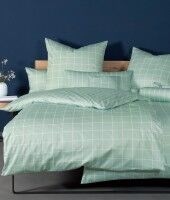 Janine Mako-Satin Bettwäsche modernclassic 39025 jadegrün
