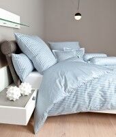 Janine Mako-Satin Bettwäsche modernclassic 3912 perlblau