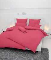 Janine Mako-Soft-Seersucker Bettwäsche PIANO 0125 himbeer