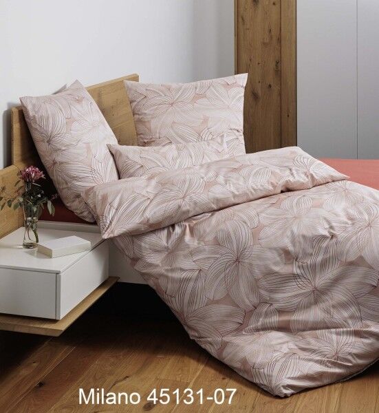 Janine Janine Mako-Satin Bettwäsche MILANO 45131 sand taupe Größe:  135x200 günstig online kaufen
