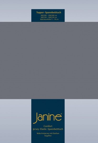 Janine Topper-Spannbetttuch 5001 (für Box-Spring Betten) opalgrau