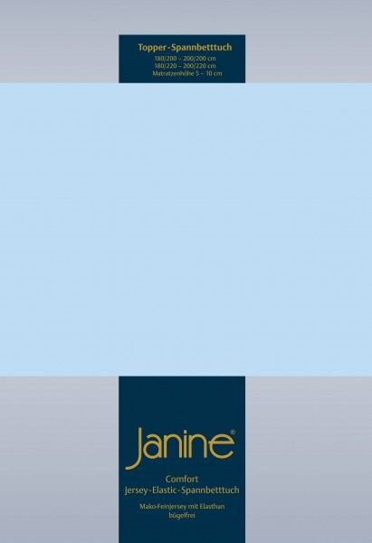 Janine Topper-Spannbetttuch 5001 (für Box-Spring Betten) hellblau