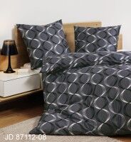 Janine Mako-Satin Bettwäsche J. D. 87112 anthrazit