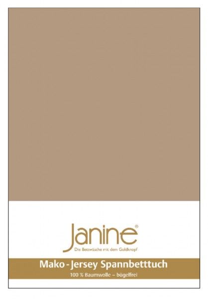 Janine Spannbetttuch Mako-Feinjersey 5007 nougat