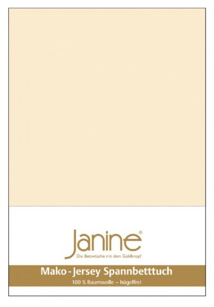 Janine Spannbetttuch Mako-Feinjersey 5007 leinen