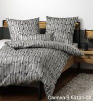 Janine Interlock-Jersey Bettwäsche CARMEN S 55121 anthrazit silber