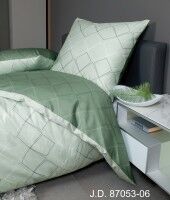 Janine Mako-Satin Bettwäsche J.D. 87053 jade waldgrün