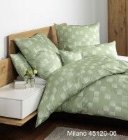Janine Mako-Satin Bettwäsche MILANO 45120 lindgrün