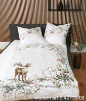 Mako-Satin Bettwäsche modern art S 42135 silbergrün