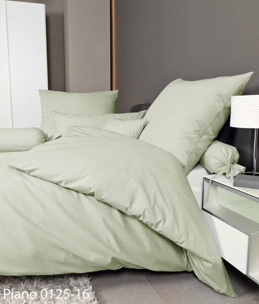 Janine Janine Mako-Soft-Seersucker Bettwäsche PIANO 0125 lind Größe:  15x40 günstig online kaufen
