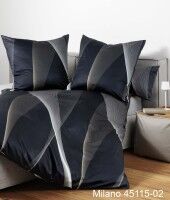 Janine Mako-Satin Bettwäsche MILANO 45115 nachtblau