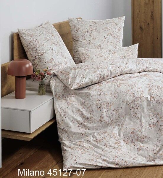 Janine Janine Mako-Satin Bettwäsche MILANO 45127 sand taupe Größe:  155x200 günstig online kaufen