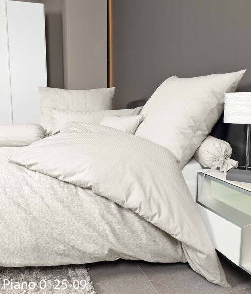 Janine Janine Mako-Soft-Seersucker Bettwäsche PIANO 0125 ecru Größe:  40x40 günstig online kaufen