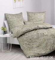 Janine Mako-Satin Bettwäsche MILANO 45117 olivgrün
