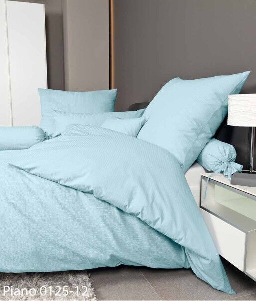 Janine Janine Mako-Soft-Seersucker Bettwäsche PIANO 0125 kristallblau Größe günstig online kaufen