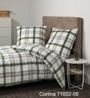 Janine Soft-Cotton Bettwäsche CORTINA 71002 grün platin