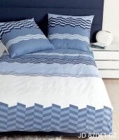 Janine Mako-Satin Bettwäsche J. D. 87011 blau