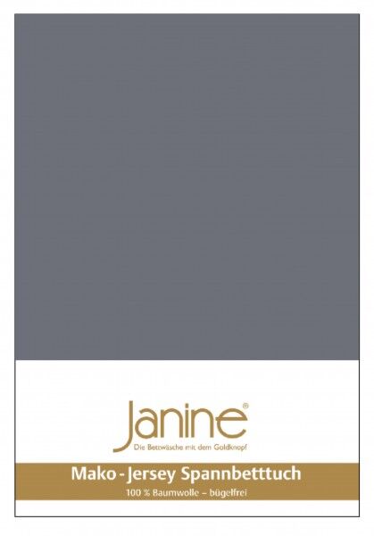 Janine Spannbetttuch Mako-Feinjersey 5007 opalgrau