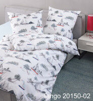 Mako-Soft-Seersucker Bettwäsche TANGO 20150 pastellblau graphit