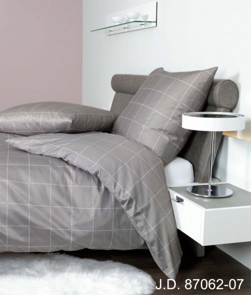 Janine Janine Mako-Satin Bettwäsche J.D. 87062 taupe Größe:  240x220 cm + 2 günstig online kaufen