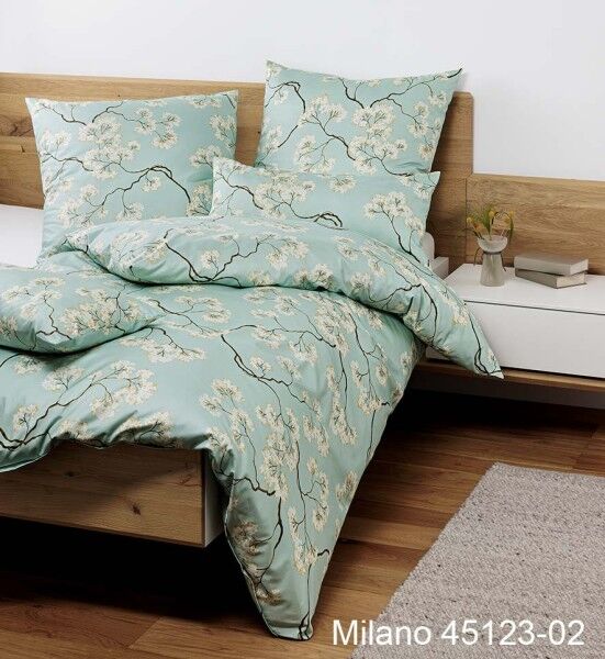 Janine Janine Mako-Satin Bettwäsche MILANO 45123 eisblau Größe:  155x220 cm günstig online kaufen