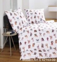 Janine Mako-Satin Bettwäsche modern art S 42153 multicolor