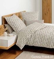 Janine Soft-Cotton Bettwäsche CORTINA 71008 beige silber