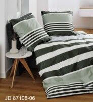 Janine Mako-Satin Bettwäsche J. D. 87108 dunkles salbeigrün