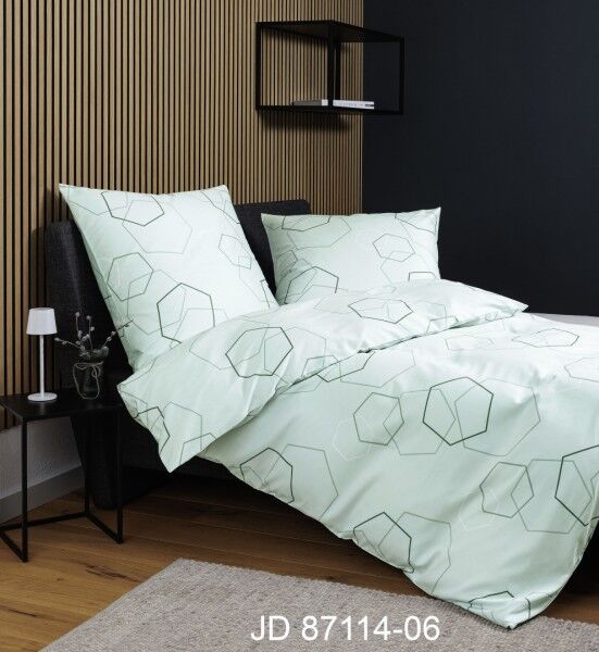 Janine Mako-Satin Bettwäsche J. D. 87114 mint salbei