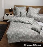Janine Mako-Satin Bettwäsche MILANO 45120 silbergrau