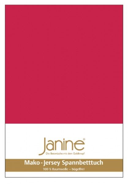 Janine Spannbetttuch Mako-Feinjersey 5007 rot