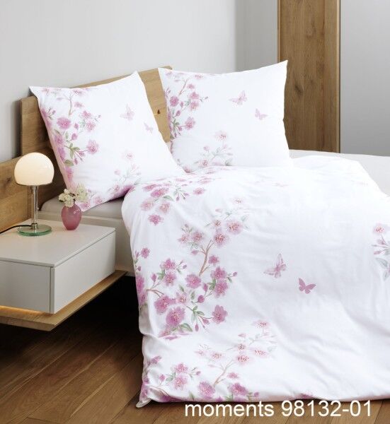 Janine Janine Mako-Satin Bettwäsche moments 98132 rosa Größe:  155x200 cm + günstig online kaufen