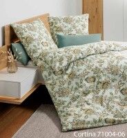 Janine Soft-Cotton Bettwäsche CORTINA 71004 grün blau