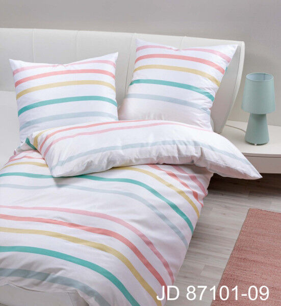 Janine Janine Mako-Satin Bettwäsche J. D. 87101 multicolor Größe:  200x220 günstig online kaufen