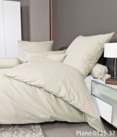 Janine Mako-Soft-Seersucker Bettwäsche PIANO 0125 naturell