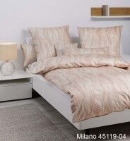 Janine Mako-Satin Bettwäsche MILANO 45119 beige koralle