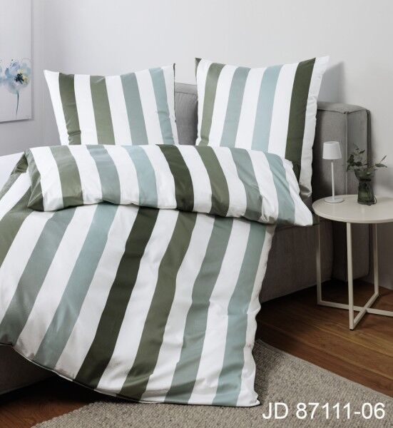 Janine Janine Mako-Satin Bettwäsche J. D. 87111 salbeigrün Größe:  155x220 günstig online kaufen