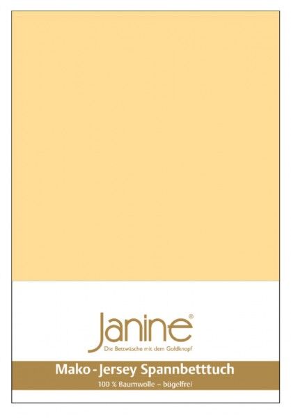 Janine Janine Spannbetttuch Mako-Feinjersey 5007 vanille (23) Größe:  100x2 günstig online kaufen