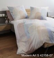 Janine Mako-Satin Bettwäsche modern art S 42158 taupe beige